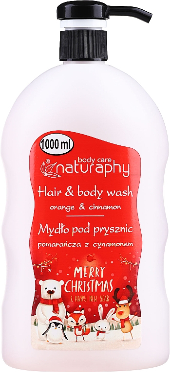 Mydło pod prysznic Pomarańcza z cynamonem - Naturaphy Orange & Cinnamon Hair & Body Wash — Zdjęcie N3