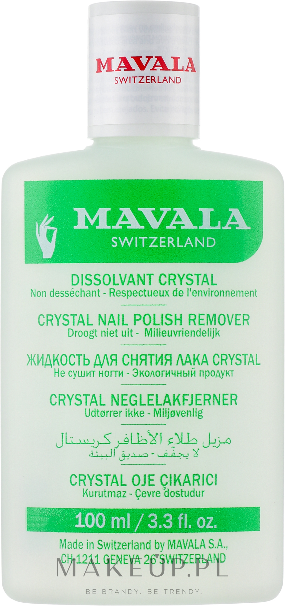 Zmywacz do paznokci bez acetonu - Mavala Crystal Nail Polish Remover — Zdjęcie 100 ml