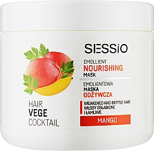 Emolientowa maska odżywcza do włosów osłabionych i łamliwych - Sessio Hair Vege Cocktail Emollient Nourishing Mask  — Zdjęcie N1