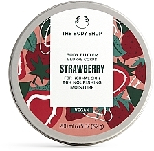 Rozświetlający olejek do ciała - The Body Shop Strawberry 96H Nourishing Moisture Body Butter — Zdjęcie N1