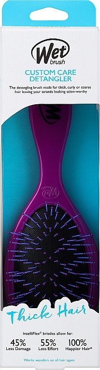 Szczotka do włosów grubych - Wet Brush Custum Care Detangler Fot Thik Hair Purple — Zdjęcie N2