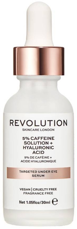 Serum nawilżające do skóry pod oczami - Revolution Skincare 5% Caffeine Solution + Hyaluronic Acid