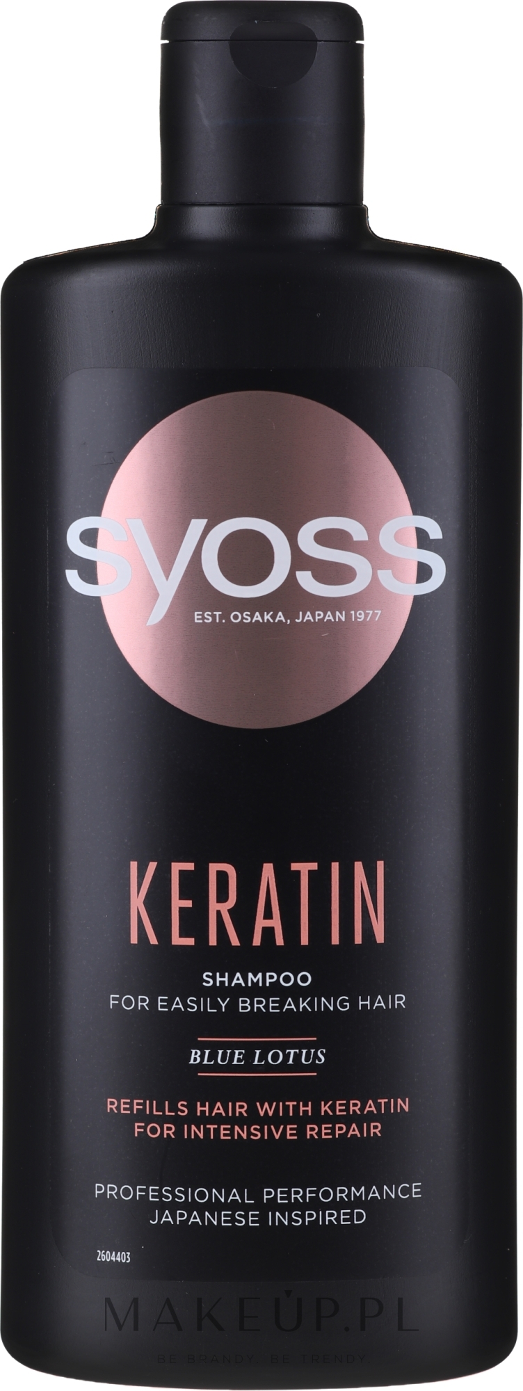 Szampon do włosów łamliwych - Syoss Keratin Blue lotus Shampoo — Zdjęcie 440 ml