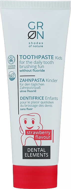 Organiczna pasta do zębów dla dzieci z wodą termalną Truskawka - GRN Organic Toothpaste For Kids Strawberry Flavour — Zdjęcie N1