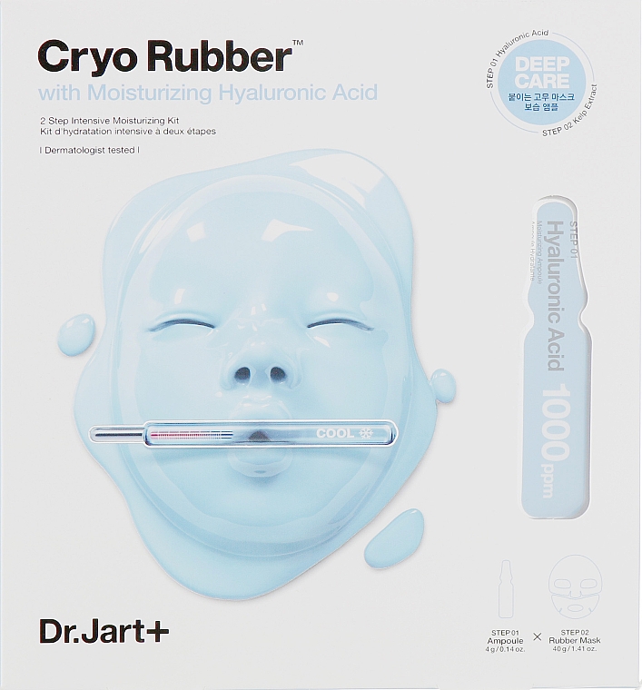 Maska alginianowa Nawilżająca - Dr. Jart+ Cryo Rubber with Moisturizing Hyaluronic Acid 2 Step Intensive Kit