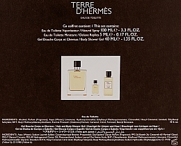 Hermes Terre d’Hermes - Zestaw (edt 100 ml + sh/gel 40 ml + edt 5 ml) — Zdjęcie N3