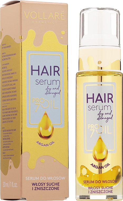 Serum do włosów suchych i zniszczonych Natychmiastowa regeneracja - Vollaré Pro Oli Repair Hair Serum — Zdjęcie N2