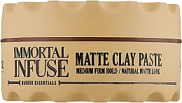 Matująca pasta do stylizacji włosów - Immortal Infuse Matte Clay Paste — Zdjęcie N2