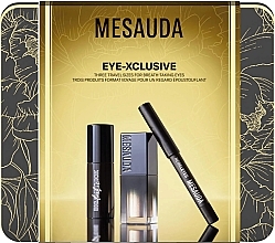 Zestaw - Mesauda Milano Kit Eye-Xlusive (mascara/9ml + e/pencil/0.8g + eyeshadow/3g) — Zdjęcie N1