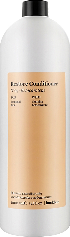 Odżywka do włosów - Farmavita Back Bar No7 Restore Conditioner Betacarotene — Zdjęcie N2