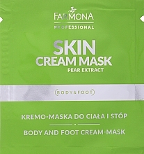 Kremo-maska do ciała i stóp - Farmona Professional Skin Cream Mask Pear Extract (próbka) — Zdjęcie N1