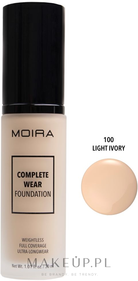 Podkład do twarzy - Moira Complete Wear Foundation — Zdjęcie 100 - Light Ivory