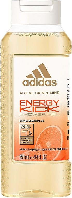 Żel pod prysznic dla mężczyzn - Adidas Active Skin & Mind Energy Kick Shower Gel Orange Essential Oil — Zdjęcie N1