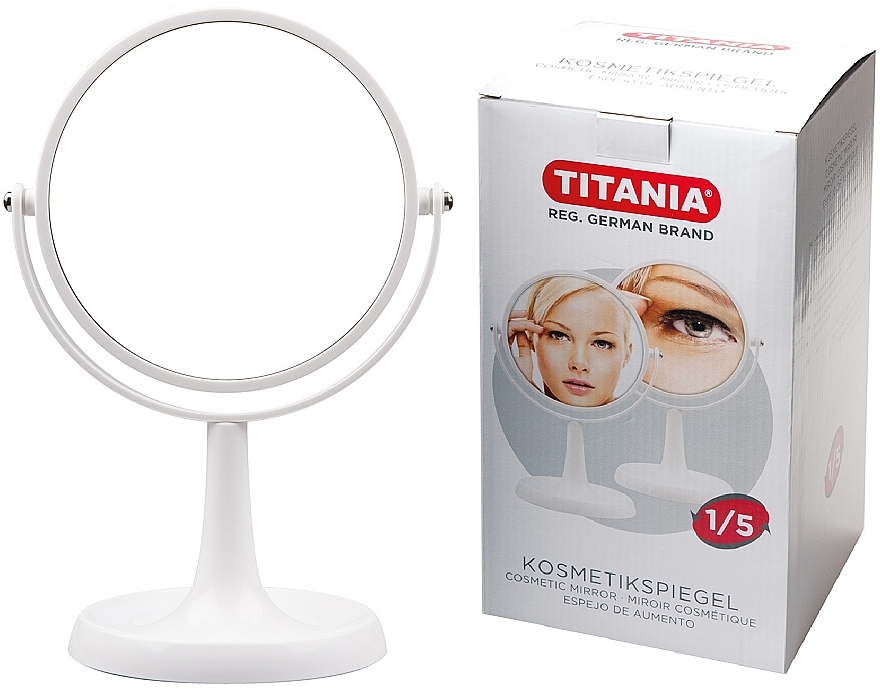Lusterko kosmetyczne, 15 cm, okrągłe – Titania Cosmetic Mirror — Zdjęcie N3