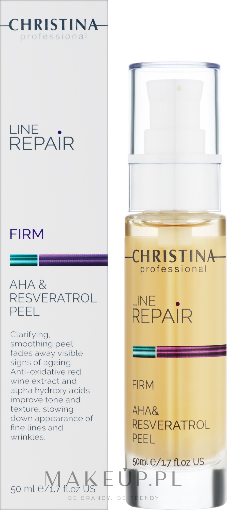 Peeling z kwasami AHA i resweratrolem do twarzy - Christina Line Repair Firm AHA & Resveratrol Peel — Zdjęcie 50 ml
