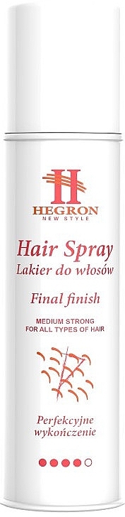 Lakier do włosów - Hegron Hair Spray Final Finish Medium Strong For All Types Of Hair — Zdjęcie N1
