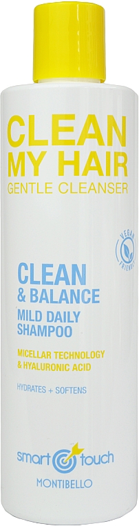 Nawilżający szampon micelarny z ekstraktem z konopi - Montibello Smart Touch Clean My Hair — Zdjęcie N1