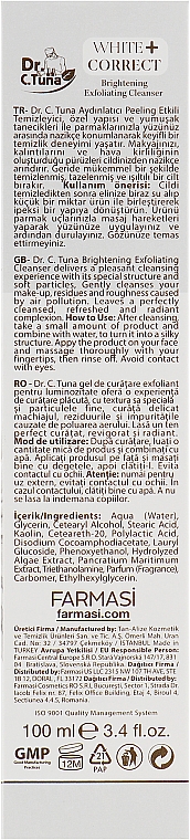 Oczyszczający żel rozjaśniający do twarzy - Farmasi Dr.Tuna White + Correct — Zdjęcie N3