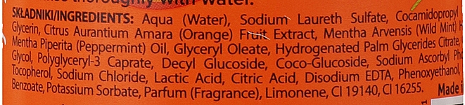 Regenerujący olejek do kąpieli i pod prysznic Pomarańcza i mięta - Farmona Tutti Frutti Orange And Mint Bath And Shower Oil — Zdjęcie N3