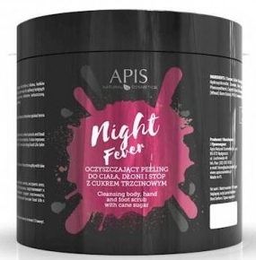 Oczyszczający peeling do ciała, dłoni i stóp z cukrem trzcinowym - APIS Professional Night Fever Peelling For Body, Hand And Foot — Zdjęcie N3