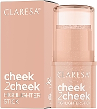 Kremowy rozświetlacz w sztyfcie - Claresa Cheek2Cheek Highlighter Stick — Zdjęcie N1