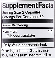 Ziołowy suplement diety Noni - Swanson Noni 500 mg — Zdjęcie N4