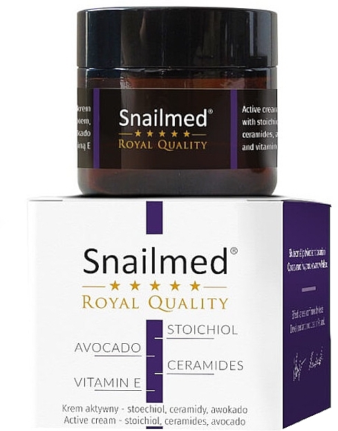 PRZECENA! Aktywny krem przeciwzmarszczkowy dla mężczyzn - Snailmed Royal Quality Active Cream * — Zdjęcie N2