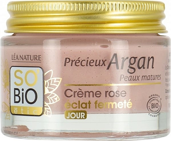 Ujędrniający krem różany na dzień z BIO olejem arganowym - So'Bio Etic Firming Day Cream  — Zdjęcie N2