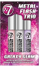 Zestaw - W7 MetalFlash Trio Eyeliner Galaxy Glam (eye/liner/3x8ml) — Zdjęcie N1