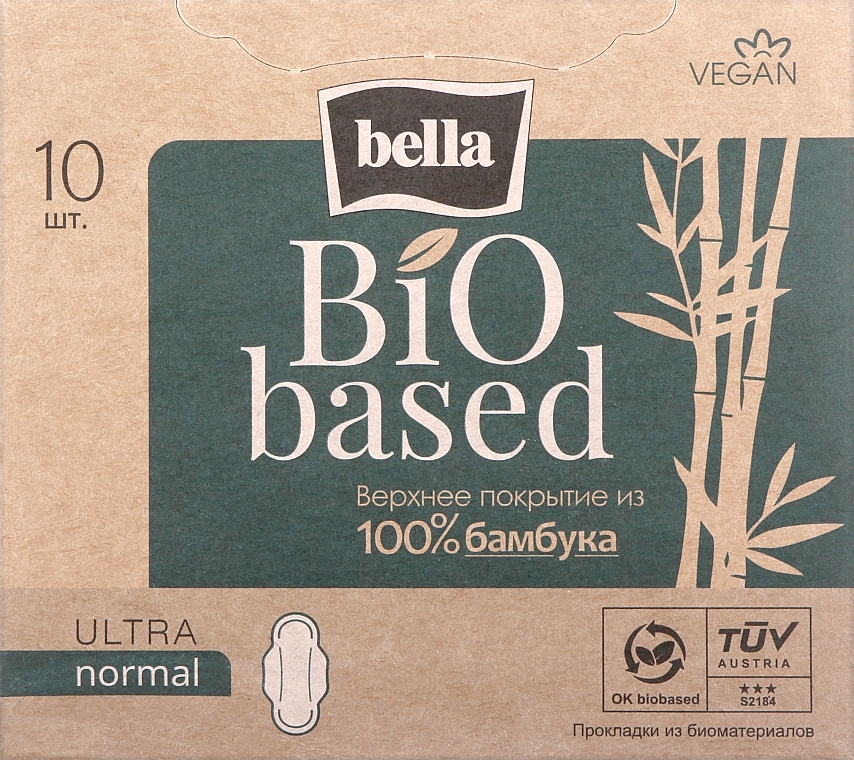 Podpaski Ultra Bio Based Ultra Normal, 10 szt. - Bella — Zdjęcie N1