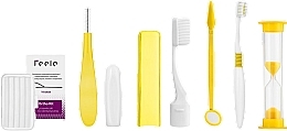 Zestaw ortodontyczny w kosmetyczce, żółty - Feelo Ortho Kit — Zdjęcie N2
