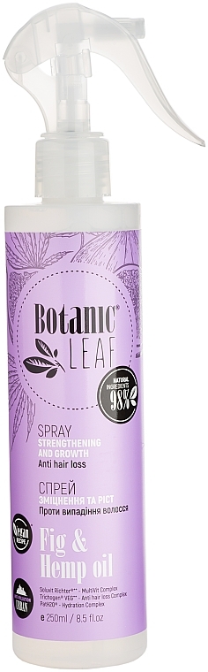 Spray wzmacniający oraz zapobiegający wypadaniu włosów - Botanic Leaf