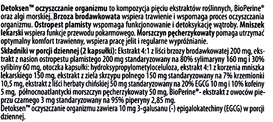 Suplement diety Detoxen, 60 szt - Pharmovit Herballine  — Zdjęcie N2