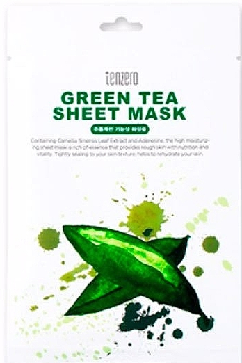 Maska w płachcie do twarzy z ekstraktem z zielonej herbaty - Tenzero Green Tea Sheet Mask — Zdjęcie N1