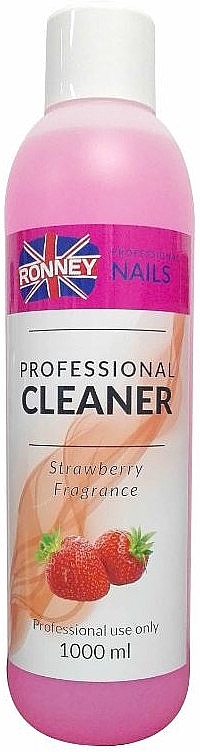 PREZENT! Płyn do odtłuszczania paznokci Truskawka - Ronney Professional Nail Cleaner Strawberry — Zdjęcie N4