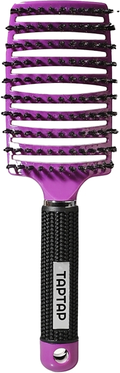 Szczotka do włosów z naturalnym włosiem, fioletowa - Taptap — Zdjęcie N1