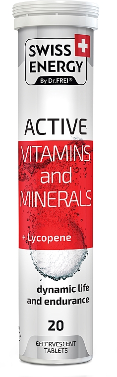 Musujące witaminy Aktiv. Witaminy i minerały + Likopen - Swees Energy Active Vitamins And Minerals+Lycopene