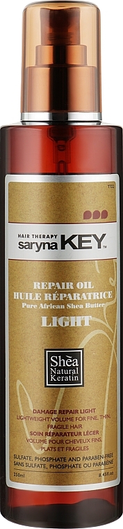 Rewitalizująca lekka formuła masła shea - Saryna Key Damage Repair Oil Pure African Shea Butter Light — Zdjęcie N4