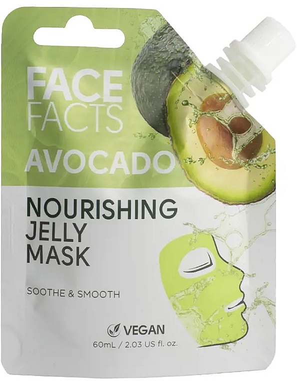 Żelowa maska z awokado - Face Facts Nourishing Avocado Jelly Mask — Zdjęcie N1