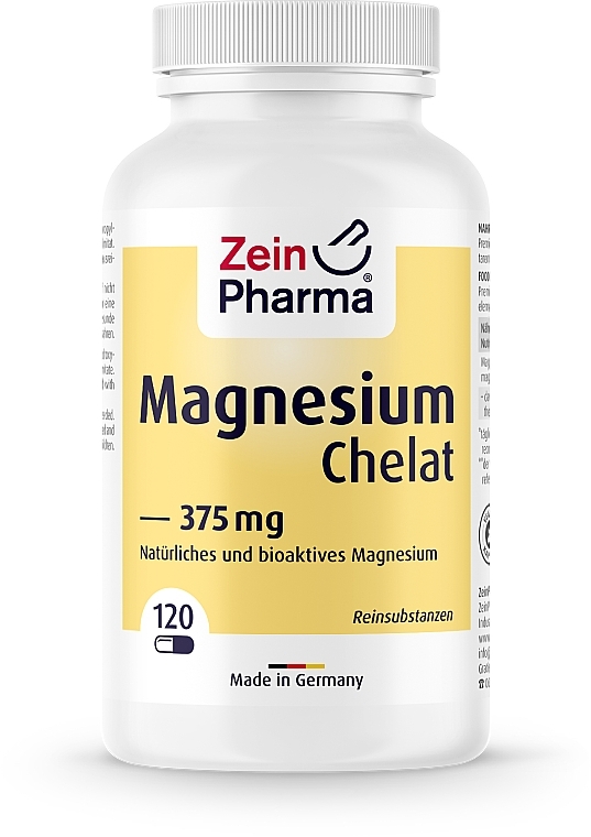 Suplement diety Chelat magnezu, 375 mg, kapsułki - ZeinPharma Magnesium Chelate — Zdjęcie N1