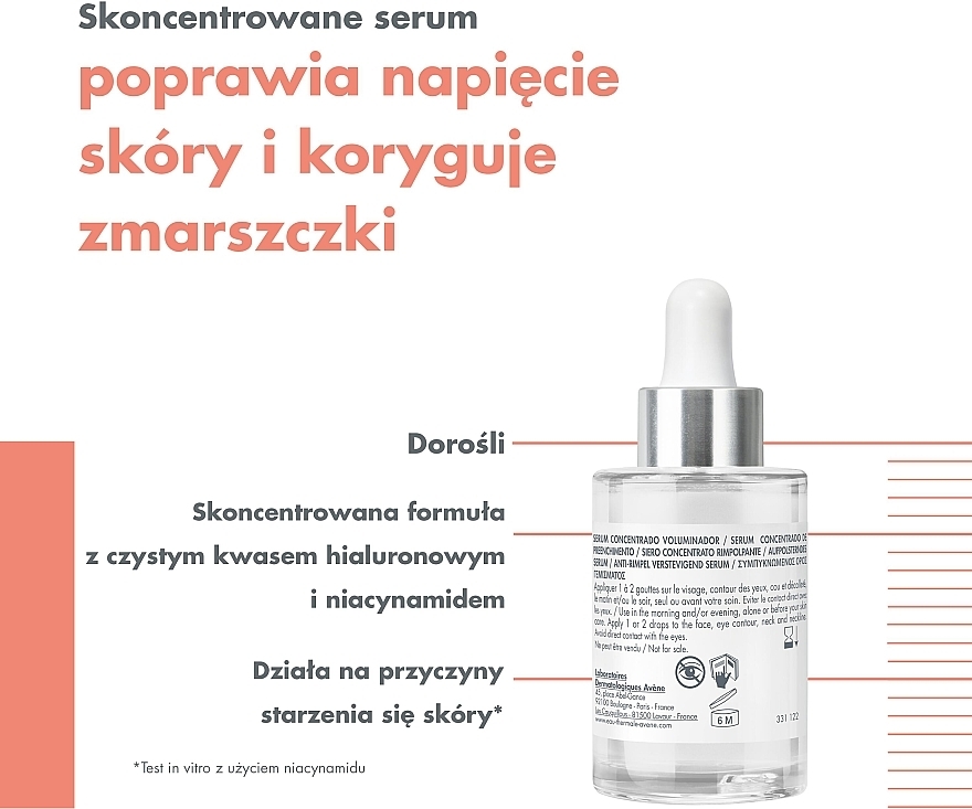 Skoncentrowane serum wypełniające - Avene Hyaluron Activ B3 Concentrated Plumping Serum — Zdjęcie N6