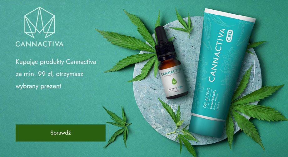 Kupując produkty Cannactiva za min. 99 zł, otrzymasz wybrany prezent.