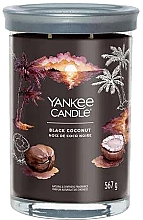 Świeca zapachowa na podstawce Black Coconut, 2 knoty - Yankee Candle Black Coconut Tumbler — Zdjęcie N1