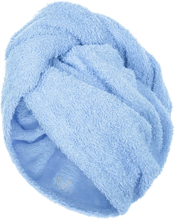 Błękitny ręcznik-turban do włosów (68 x 26 cm) - MAKEUP