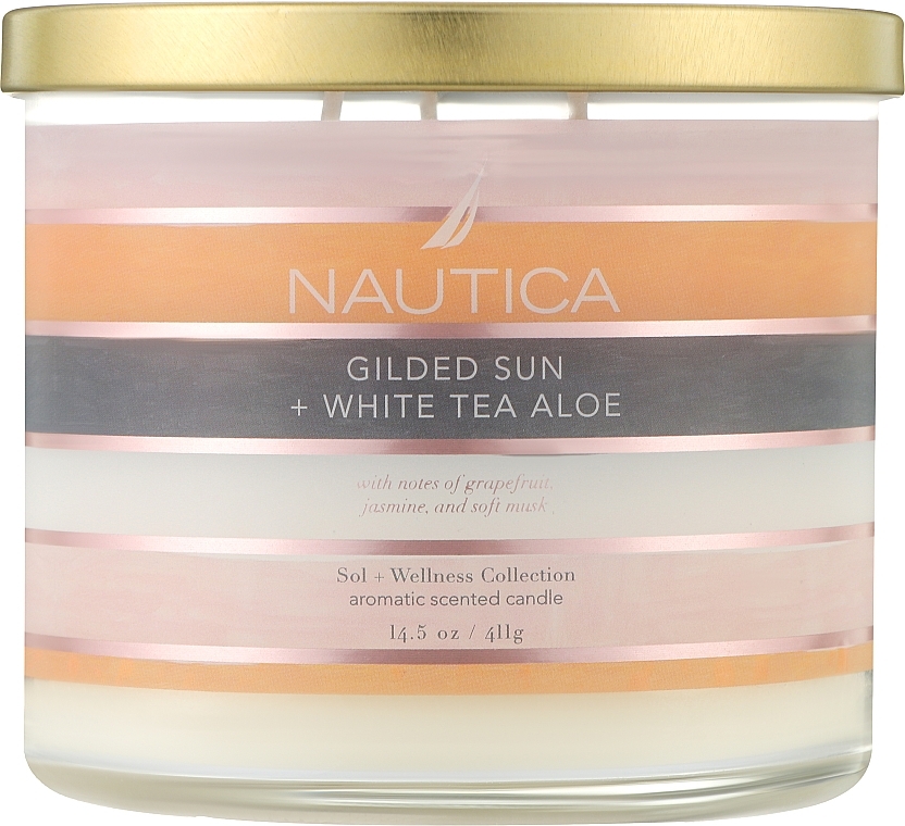 Świeca zapachowa - Nautica Candle Gilded Sun & White Tea Aloe Scented Candle — Zdjęcie N1