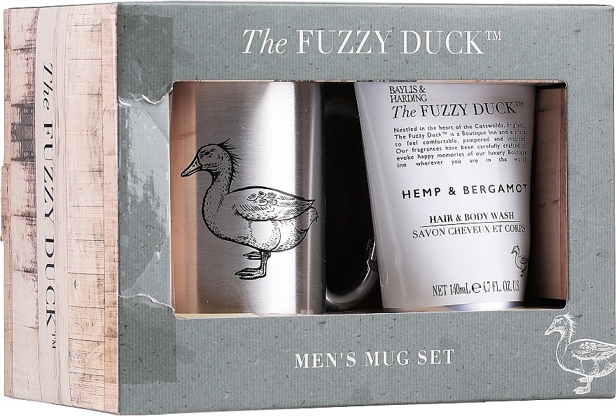 PRZECENA! Zestaw - Baylis & Harding Fuzzy Duck Mens Hemp & Bergamot Mug Set (b/wash/140 ml + mug/1 pcs) * — Zdjęcie N3