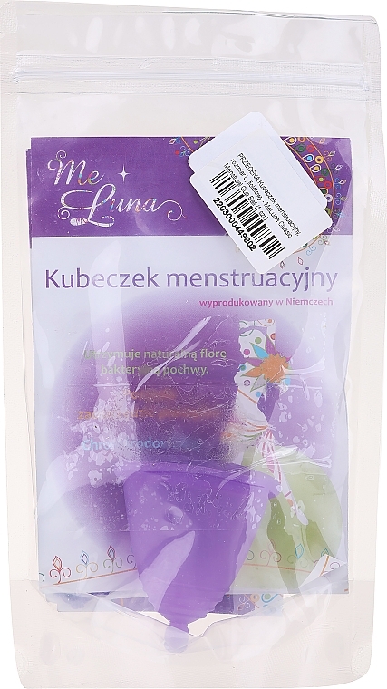 PRZECENA! Kubeczek menstruacyjny, rozmiar L, fioletowy - MeLuna Classic Menstrual Cup Ball * — Zdjęcie N2