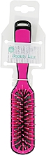 Kup Prostokątny szczotka do włosów, czarno-różowa - Beauty Line
