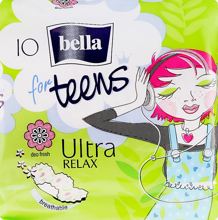 Podpaski, 10 szt. - Bella For Teens Ultra Relax — Zdjęcie N1