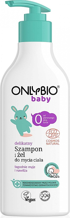 Delikatny szampon i żel do mycia ciała dla dzieci - Only Bio Baby Gentle Shampoo & Gel — Zdjęcie N1